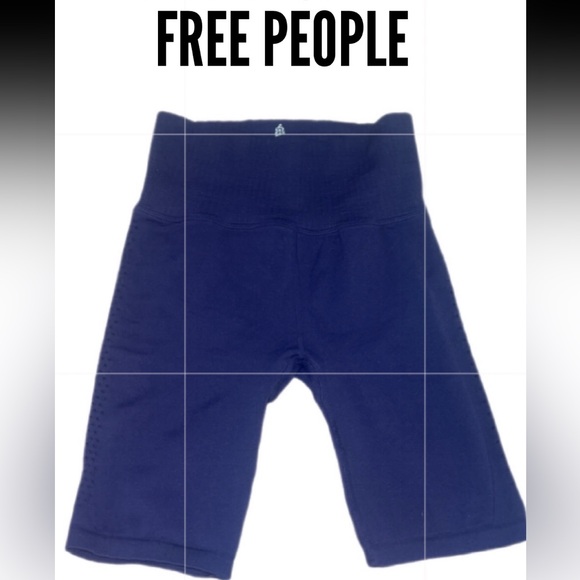 NWOT FP Movement Good Karma Ribbed Biker Shorts XS/S Navy - Picture 2 of 12